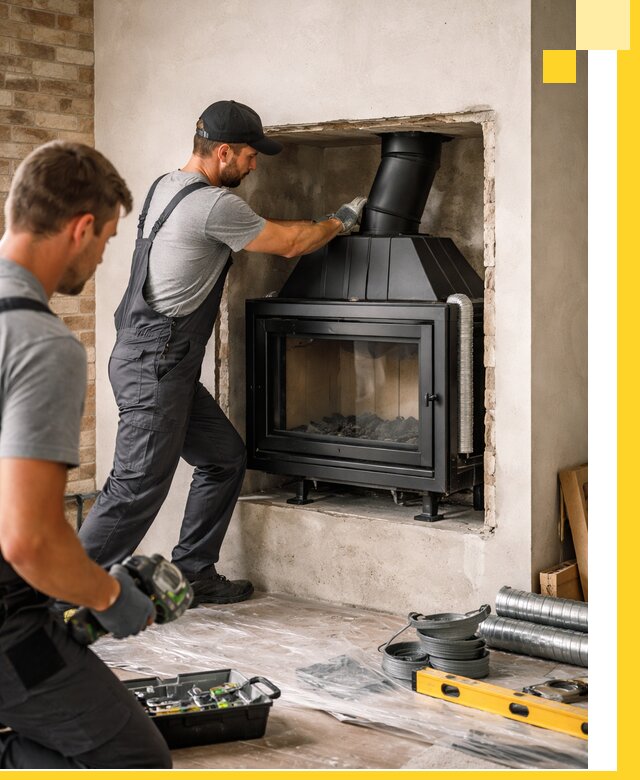Установка каминных топок в Торжке: монтаж, подключение