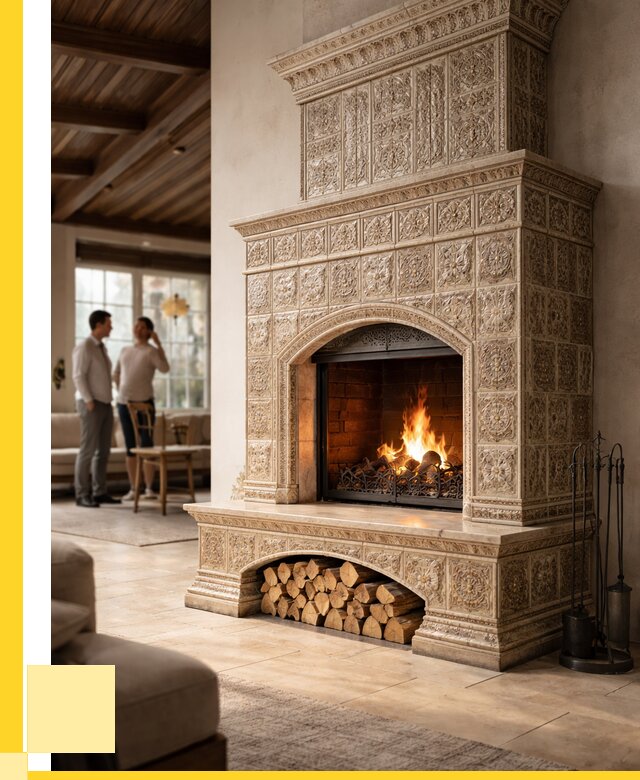 Купить изразцовый камин в Торжке от 255600 р. | ЭриданТрж