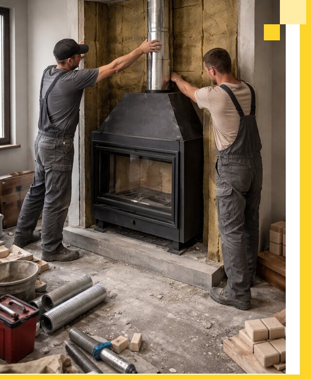 Изготовление и монтаж закрытых каминов в Торжке под ключ