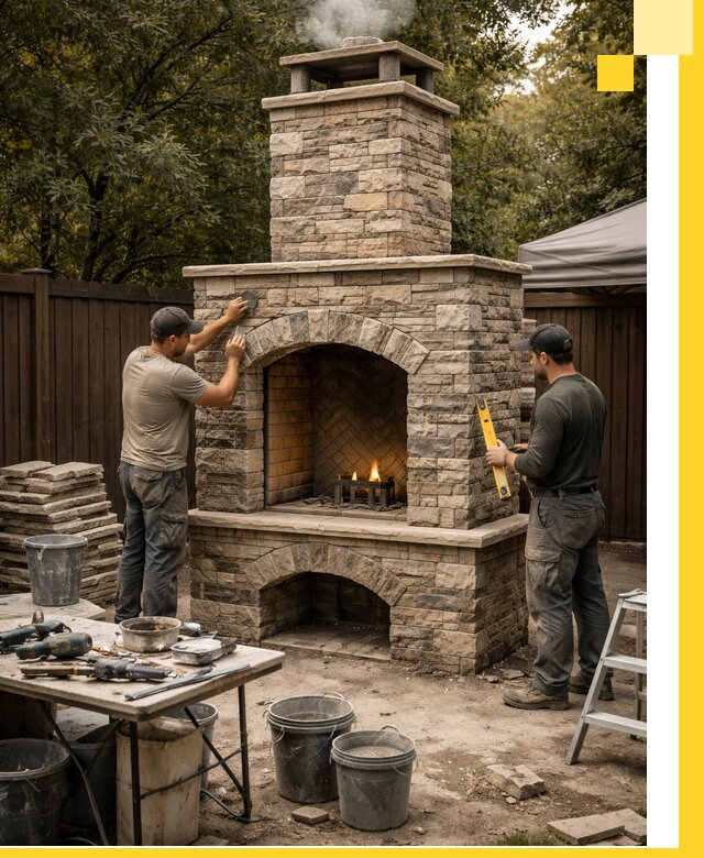 Проектирование и установка уличных каминов в Торжке