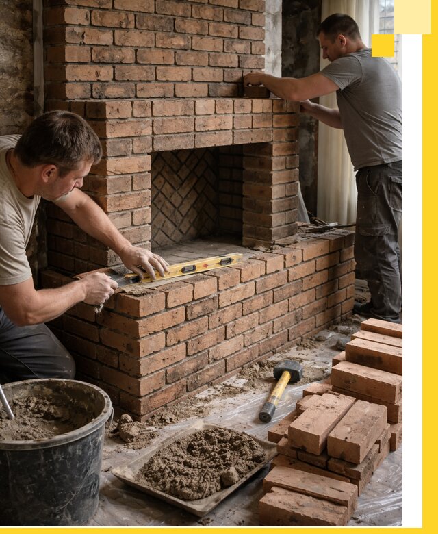 Изготовление и установка кирпичных каминов в Торжке