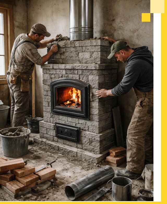 Производство, поставка и монтаж дровяных печей в Торжке