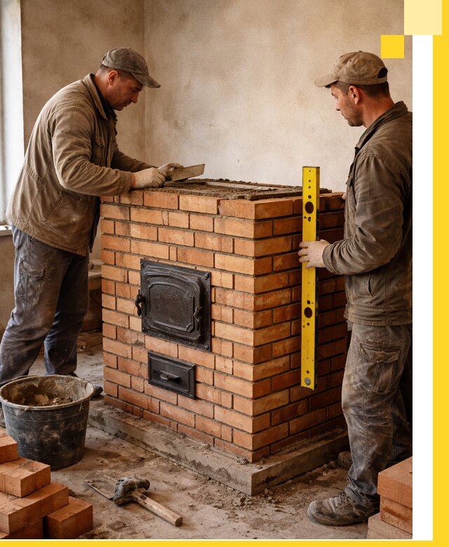 Отопительные печи под ключ в Торжке, установка и сборка