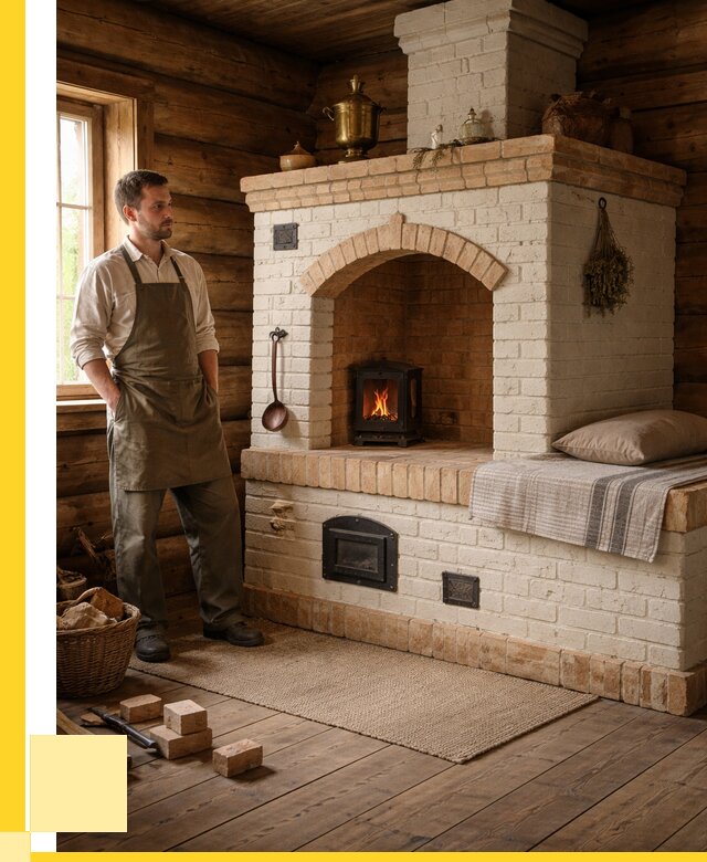 Русские печи с лежанкой под ключ в Торжке от 153360 р. ЭриданТрж