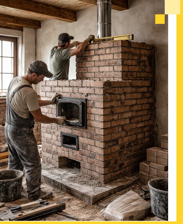 Печи для загородного дома под ключ в Торжке — монтаж и сервис