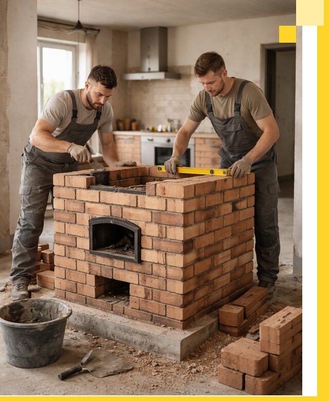 Установка и монтаж печей в частном доме в Торжке под ключ