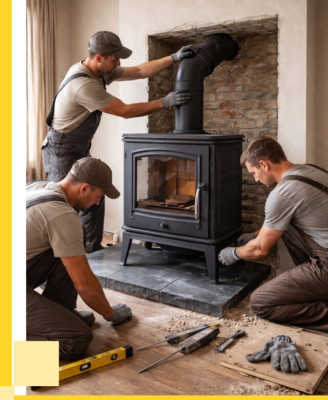 Монтаж печи камина в частном доме в Торжке от 25560 р. | ЭриданТрж