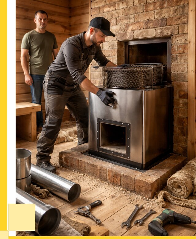 Монтаж банных печей под ключ в Торжке от 18403 р., ЭриданТрж