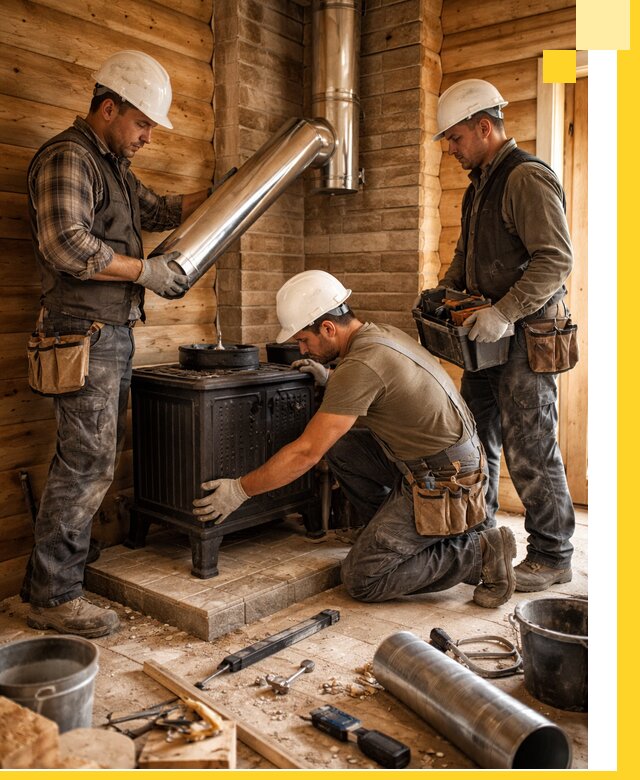 Профессиональный монтаж банных печей и дымоходов в Торжке