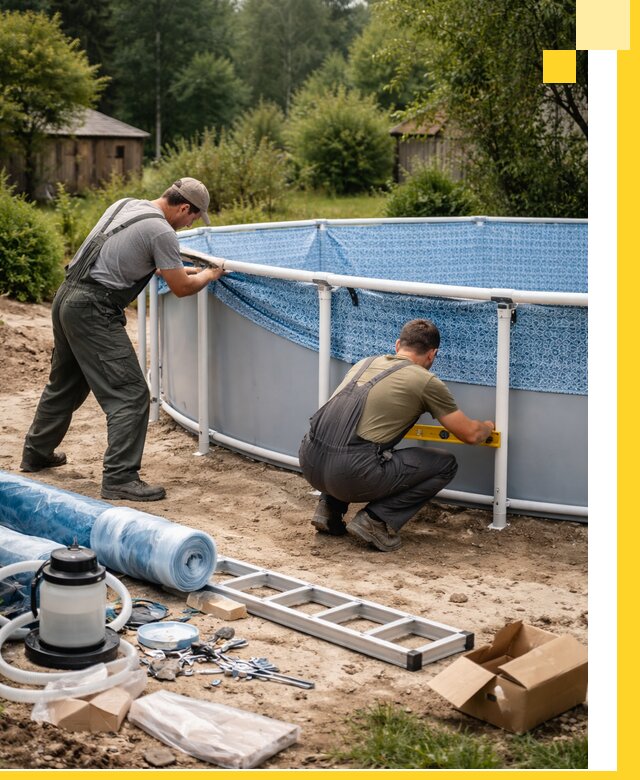 Установка и монтаж каркасных бассейнов в Торжке под ключ