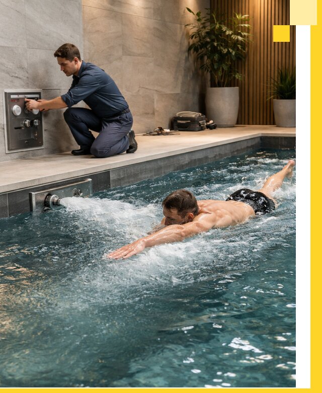 Проектирование и монтаж бассейнов с противотоком в Торжке