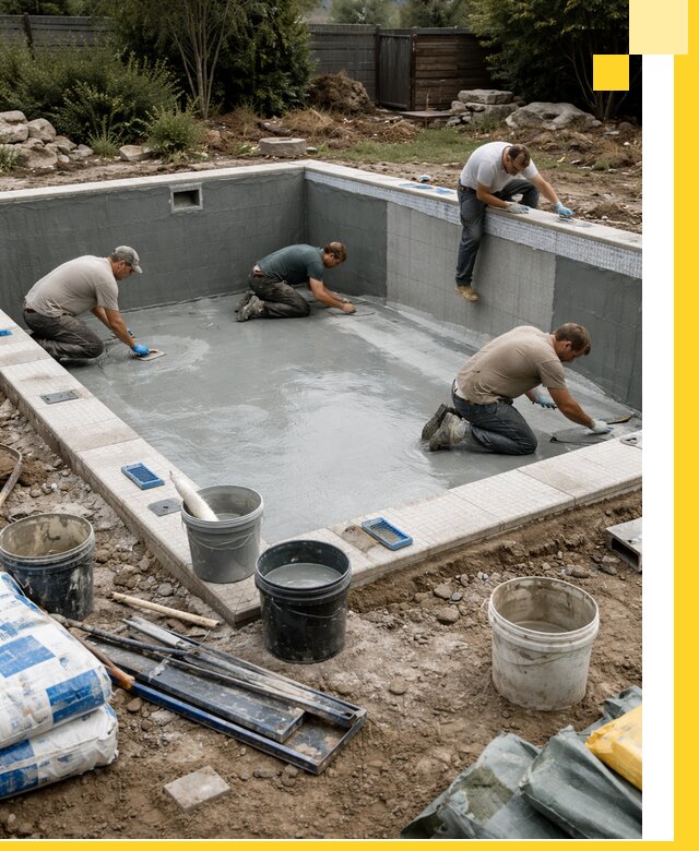 Изготовление и монтаж чаши бассейна под ключ в Торжке