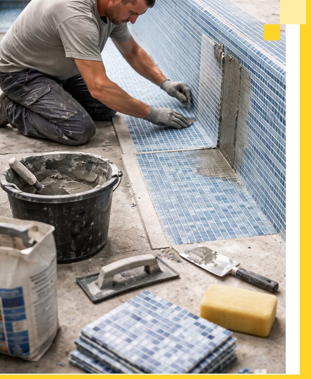 Укладка и ремонт мозаики для бассейнов под ключ в Торжке