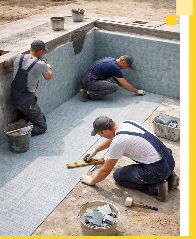 Укладка и установка плитки для бассейнов под ключ в Торжке