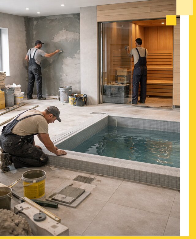 Проектирование и строительство сауны с бассейном в Торжке