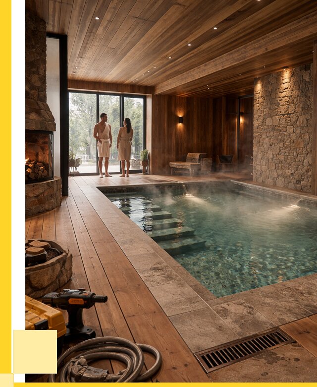 Проекты бань с бассейном под ключ в Торжке от 76680 р., ЭриданТрж