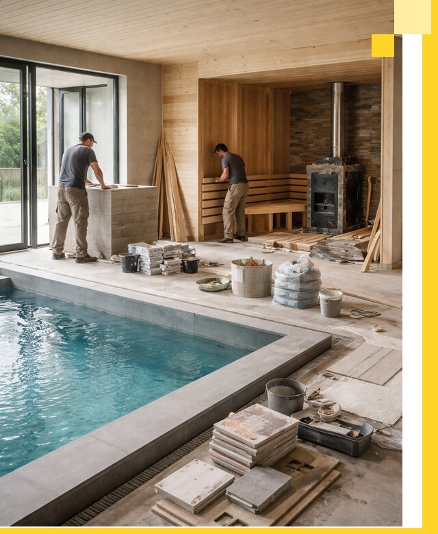 Проектирование и строительство бань с бассейном в Торжке