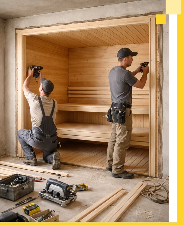 Монтаж саун под ключ в Торжке — проектирование и установка