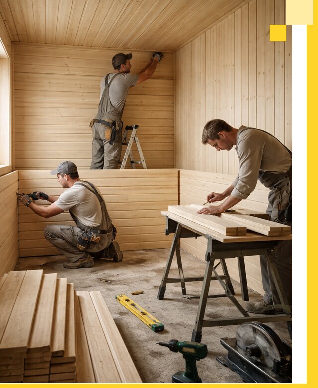 Обшивка саун в Торжке из натуральной древесины под ключ