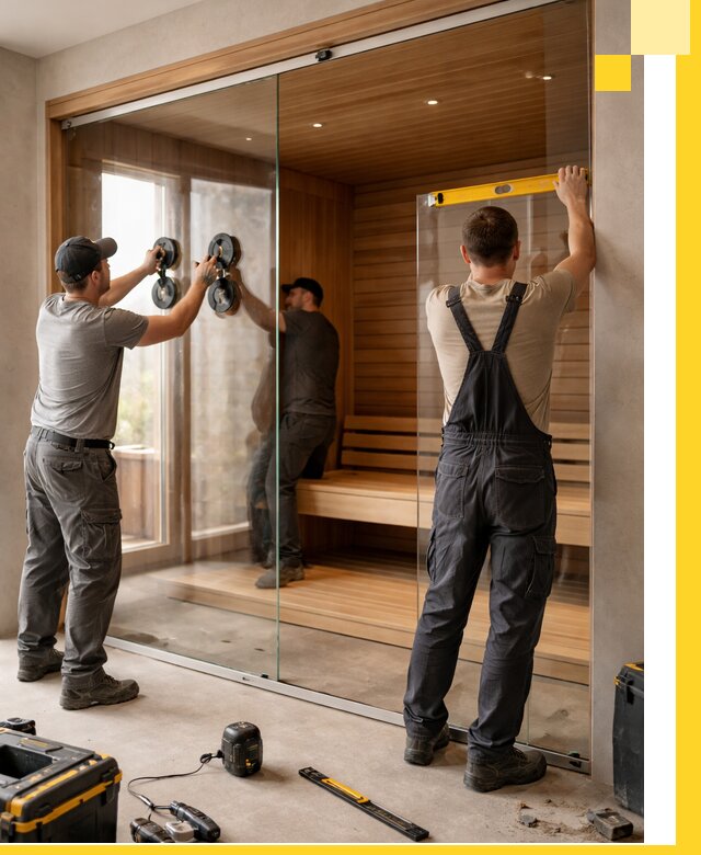 Производство и монтаж стеклянных саун под ключ в Торжке