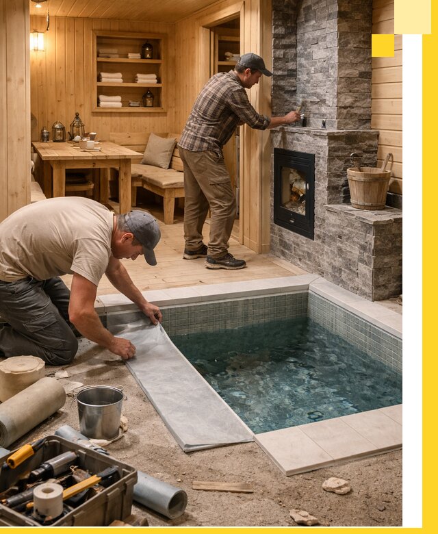 Строительство бань с комнатой отдыха под ключ в Торжке