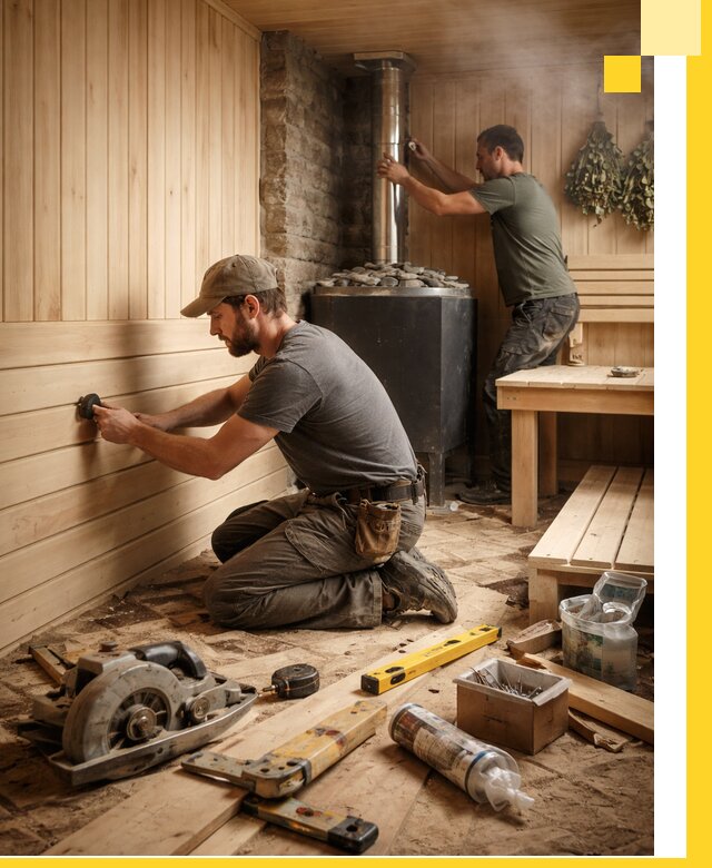 Полное строительство и оснащение парных под ключ в Торжке