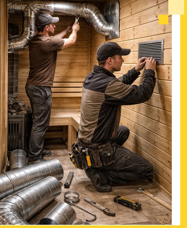 Проектирование и монтаж вентиляции бани в Торжке под ключ