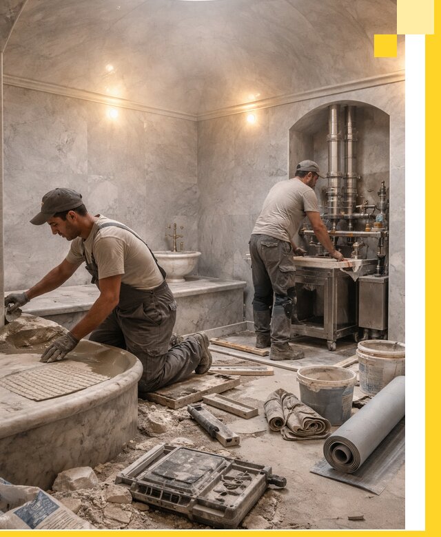 Строительство турецких бань хаммам под ключ в Торжке