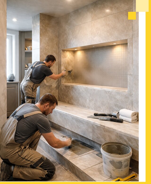 Профессиональное строительство хамама в квартире в Торжке