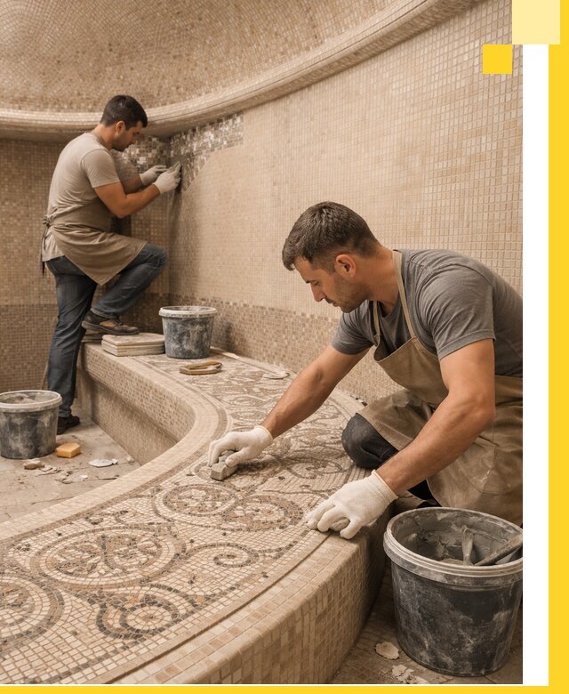 Плитка для хамама в Торжке, укладка, подбор и поставка