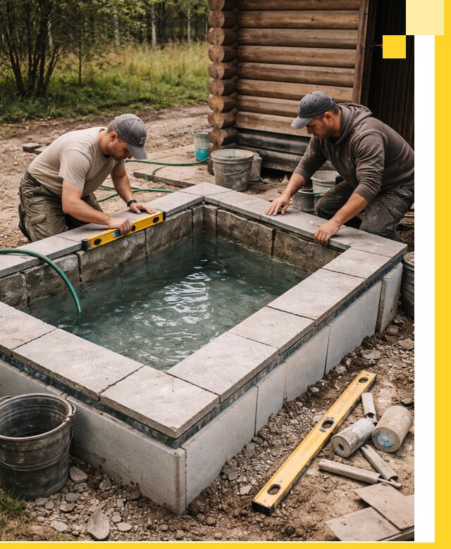 Изготовление и установка холодных купелей под ключ в Торжке